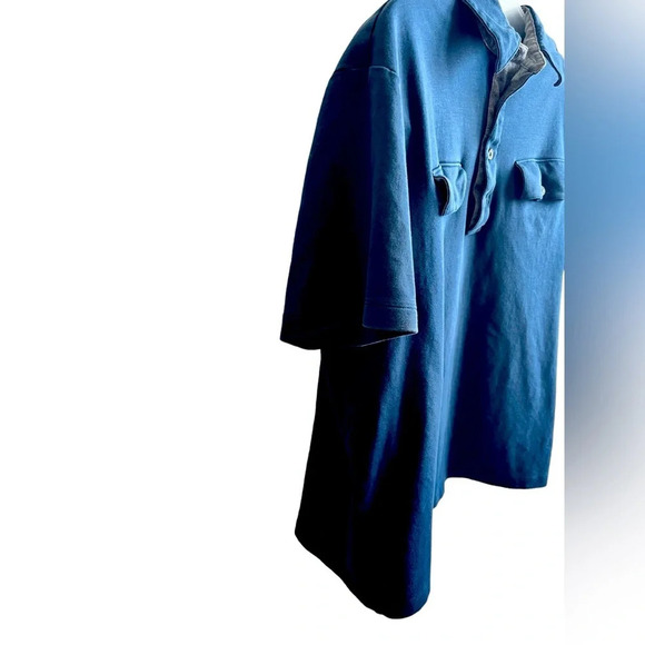 Men’s Michael Kors Cotton, Short Sleeve Polo, Navy/Gray Trim, Size L - Picture 4 of 9